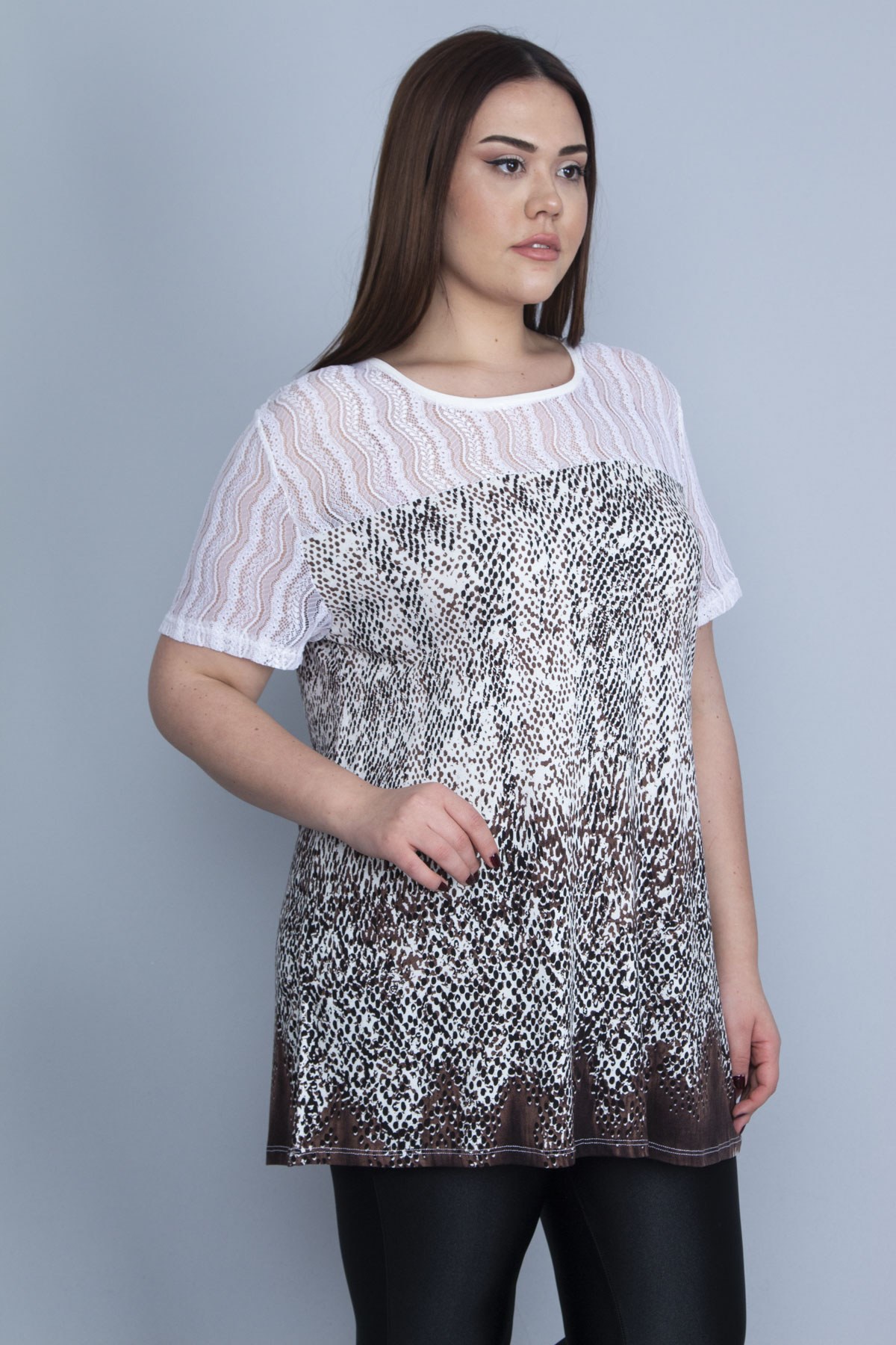 Kadın Kemik Roba Dantelli Bluz 65N23354