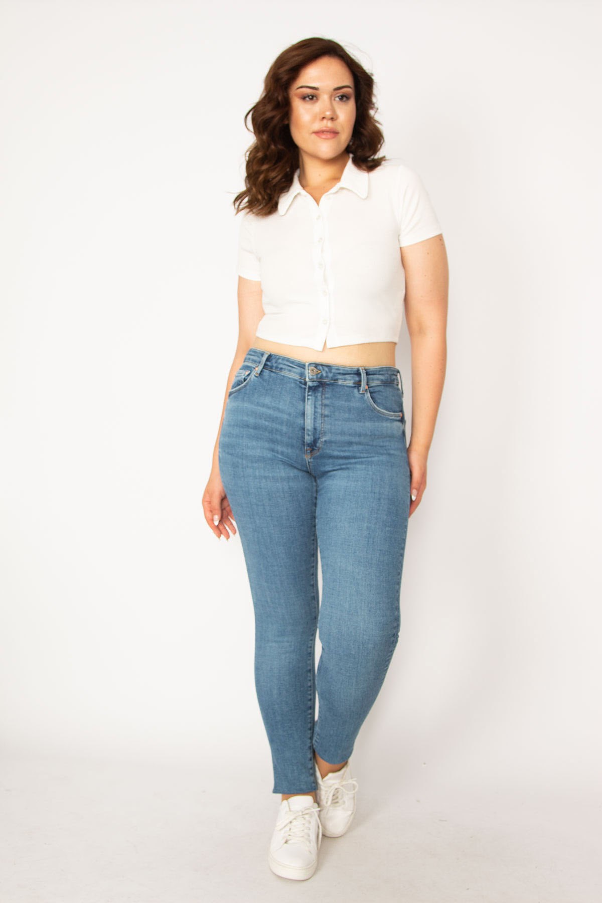 Kadın Mavi 5 Cep Skinny Jean Pantolon 65N33761