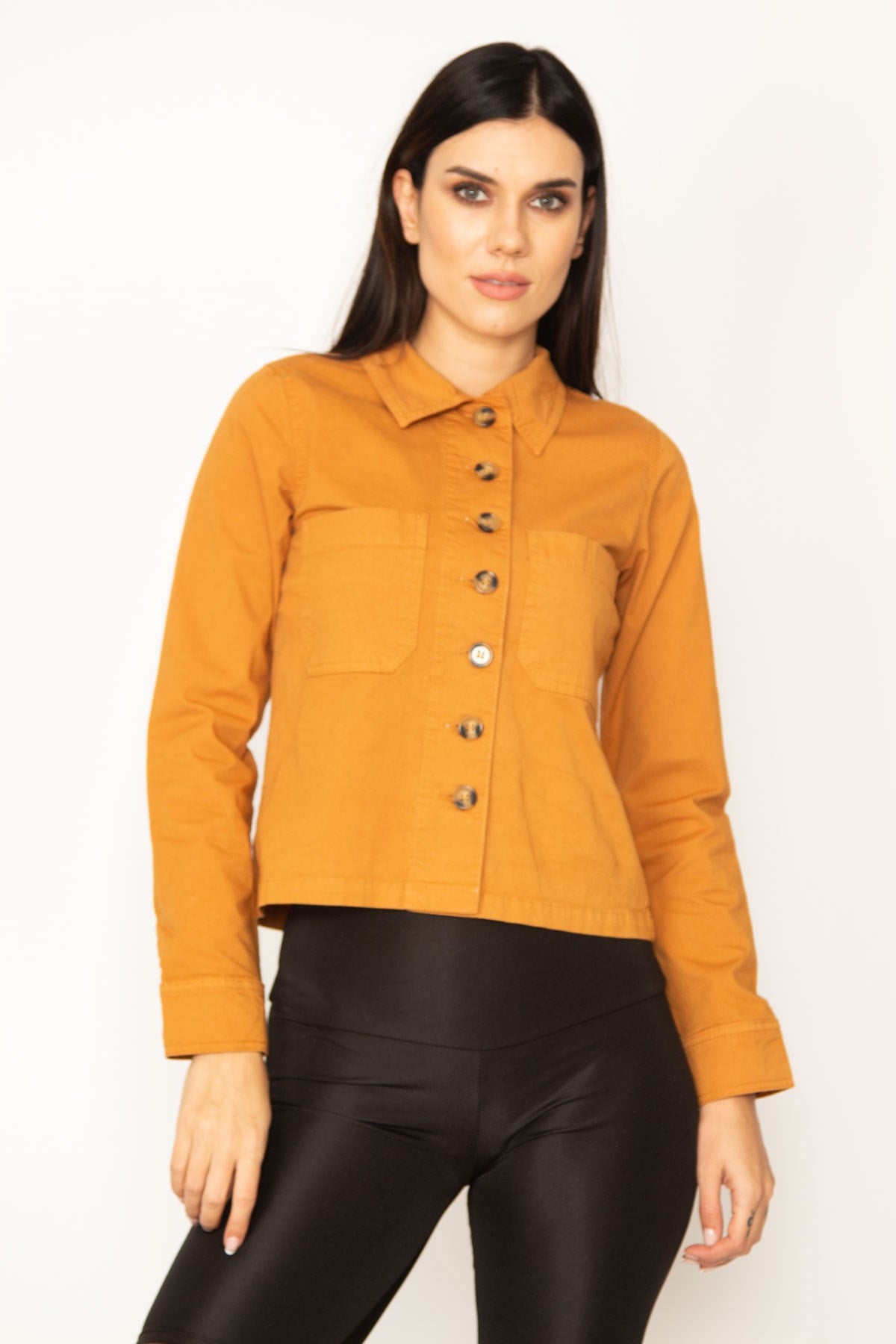 KADIN TABA ÇİFT CEP GÖMLEK 