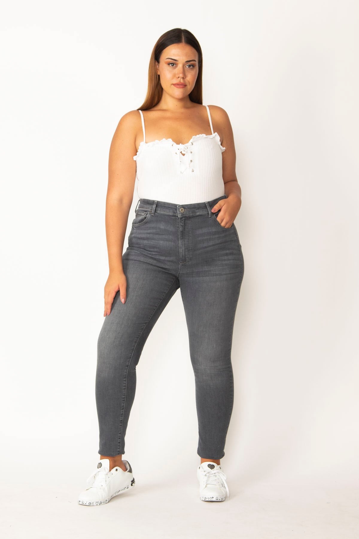 KADIN FÜME 5 CEPLİ SKINNY KOT PANTOLON