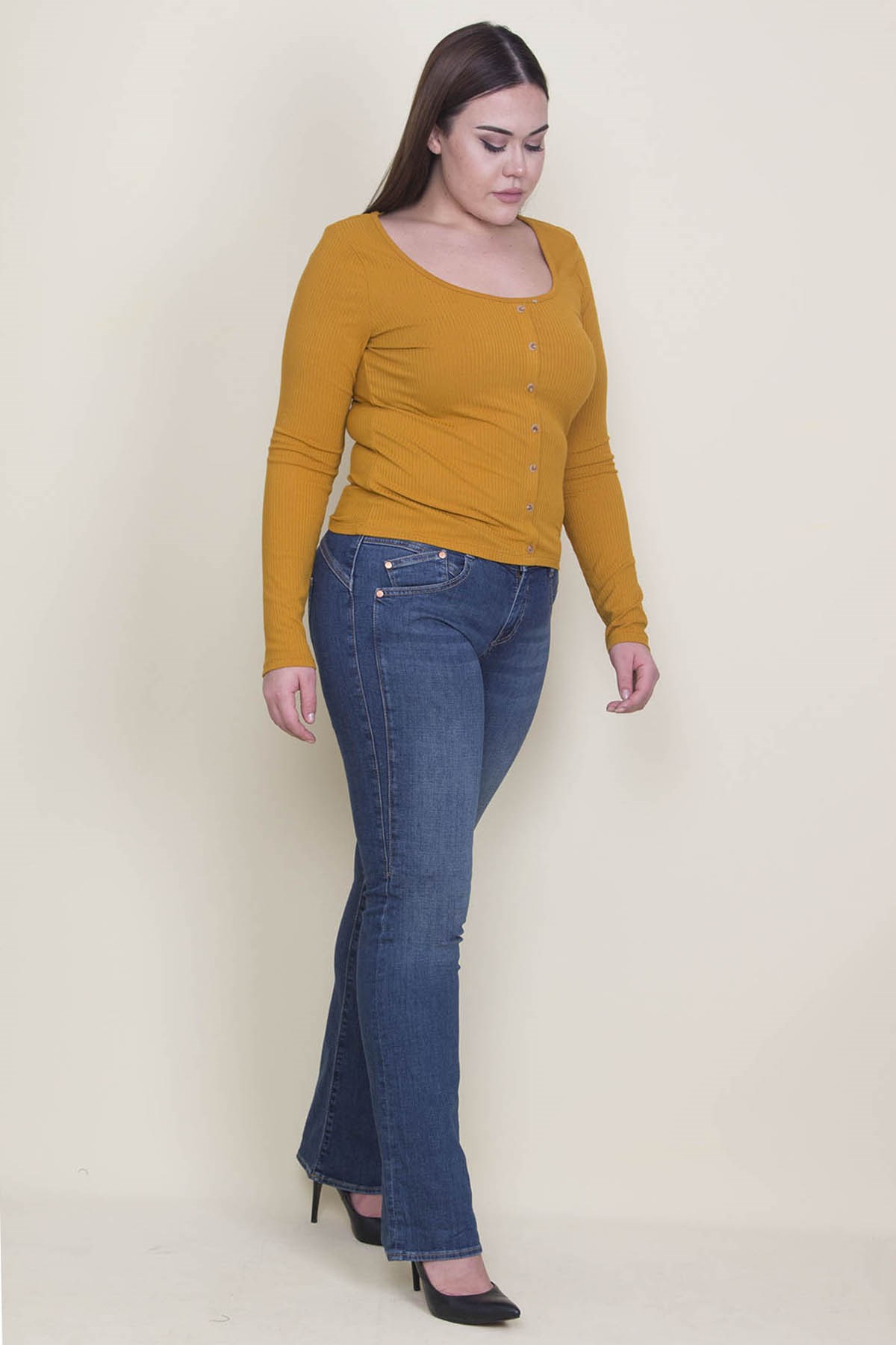 KADIN LACİVERT 5 CEPLİ KOT PANTOLON