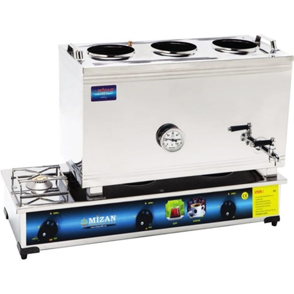 MİZAN MC104 Çift Demlik Gazlı Çay Kazanı 40 Lt