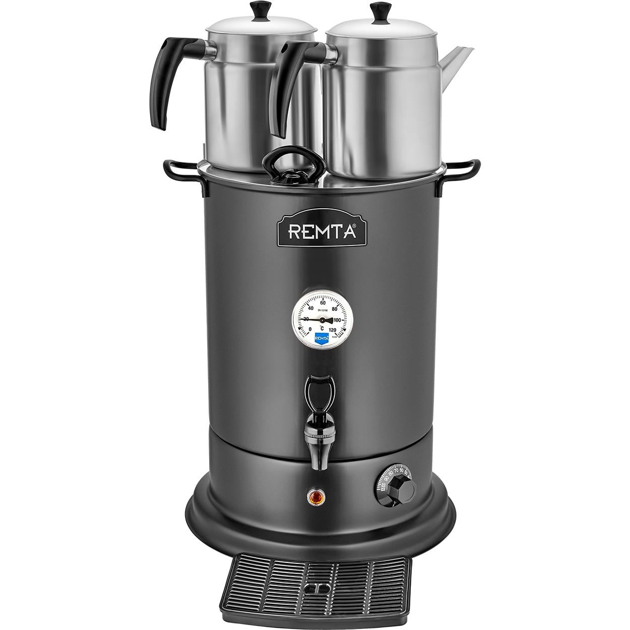 Remta 2 Demlikli Elite Çay Makinesi 18 lt - EL11 - SİYAH