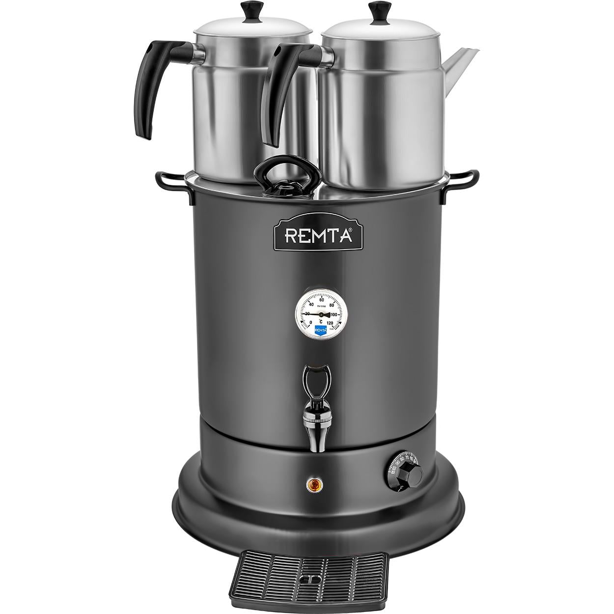 Remta 2 Demlikli Elite Çay Makinesi 25 lt - EL10 - SİYAH