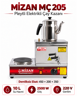 Mizan MC205 Tek Demlik Pleytli Çay Kazanı 10 LT 