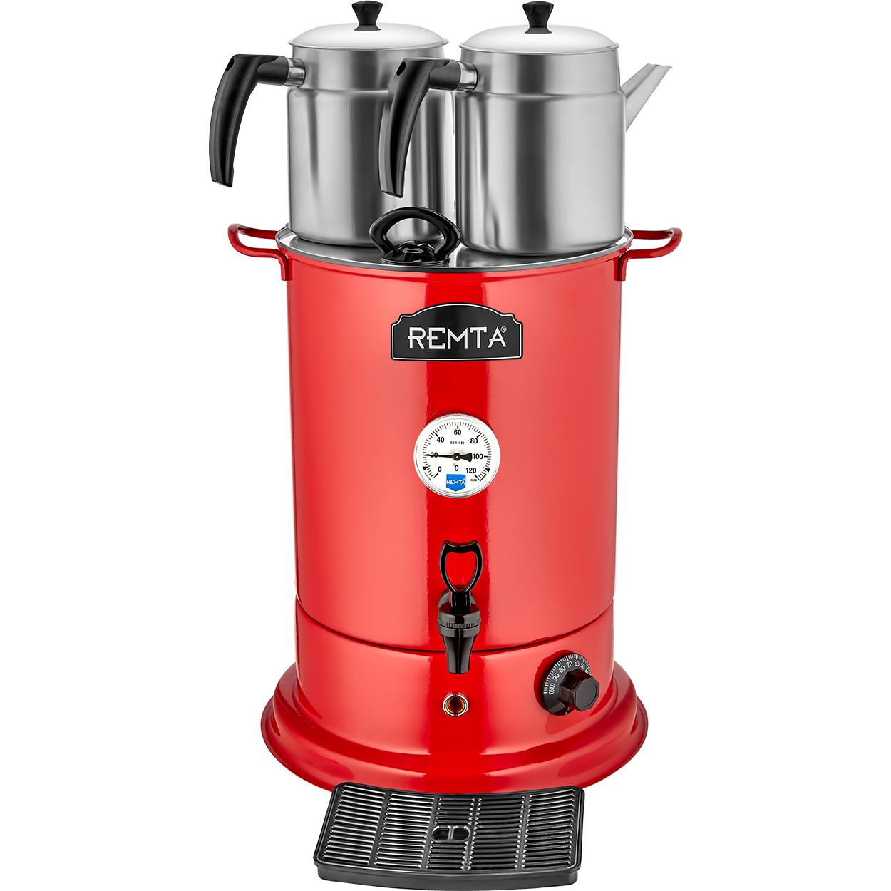 Remta 2 Demlikli Elite Çay Makinesi 18 lt - EL11 - KIRMIZI