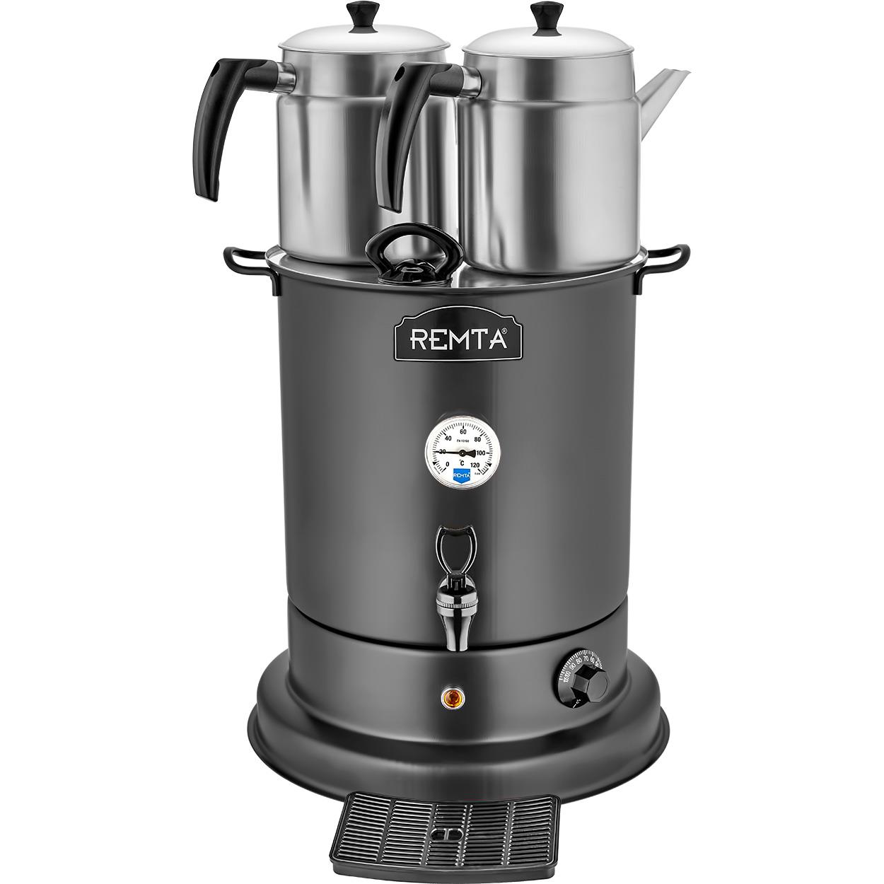 Remta 2 Demlikli Elite Çay Makinesi 25 lt - EL10 - SİYAH