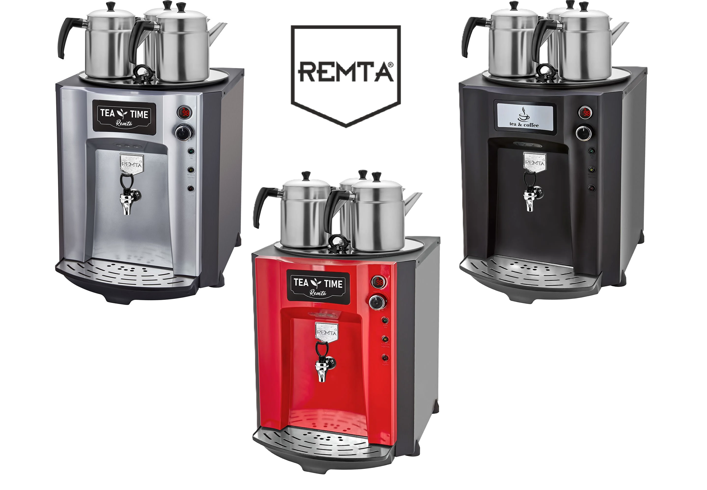 REMTA DE10P Premium Jumbo 3 Demlikli Elektrikli Çay Makinesi 40 LT