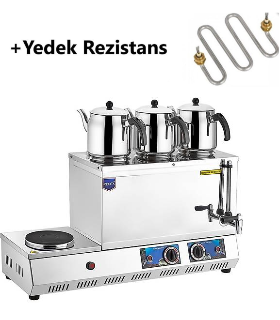 Remta K32 55 Model Üç Demlikli Elektrikli Çay Ocağı 34 LT + YEDEK REZİSTANS