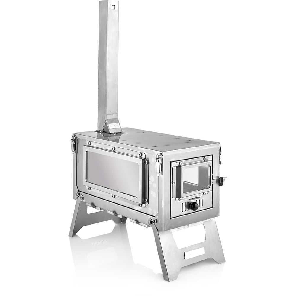 REMTA KM02 Paslanmaz Çelik Mini Katlanır Kamp Sobası 