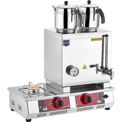 REMTA N12 40 Model Çift Demlikli Gazlı (CE) Çay Ocağı 28 LT