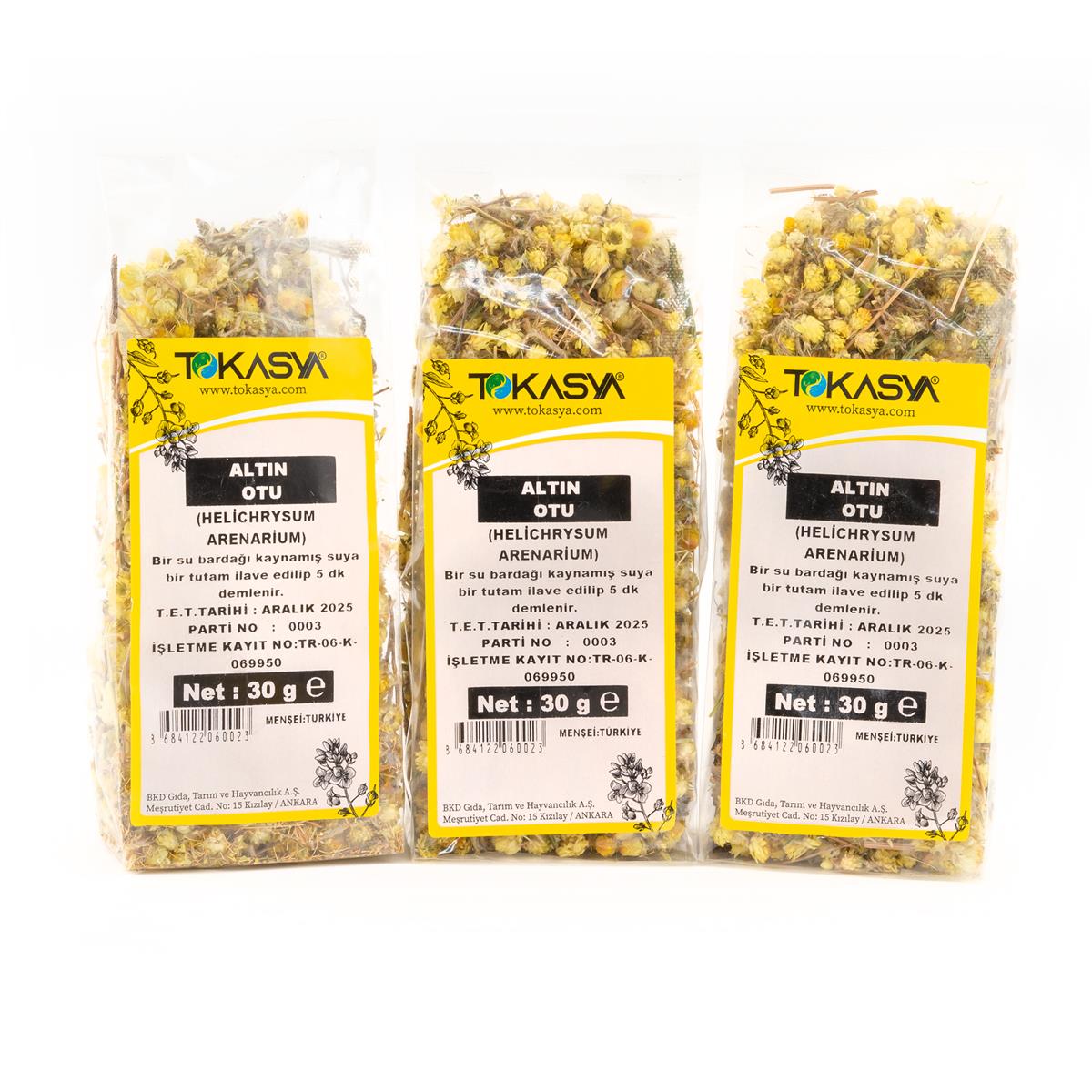 Tokasya Altın Otu Çiçeği 30 g (3 lü Paket)
