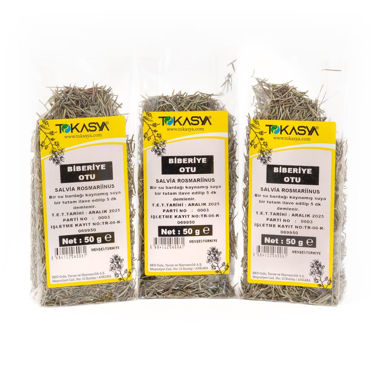 Tokasya Biberiye Otu 50 g (3 lü Paket)