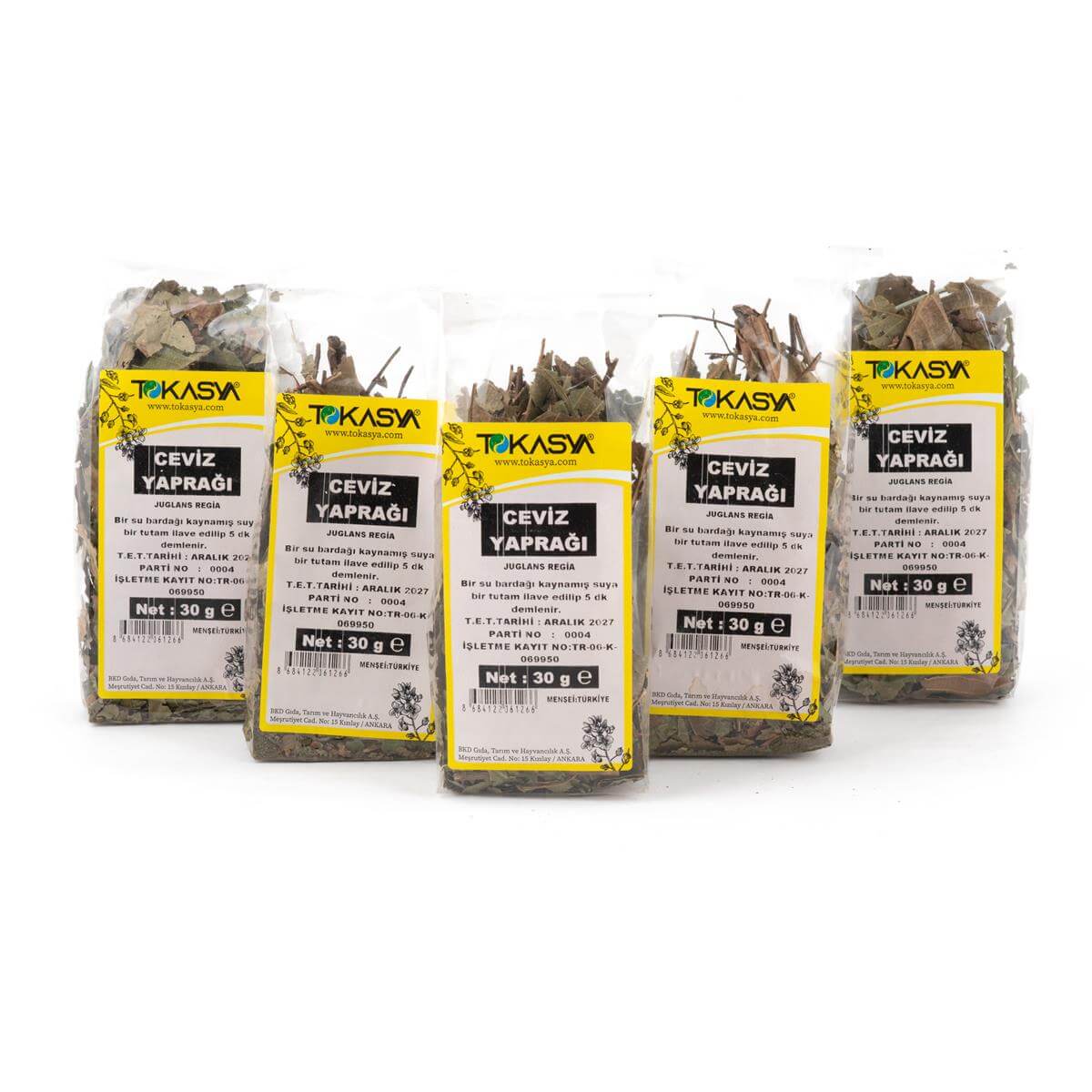 Tokasya Ceviz Yaprağı 30 g (5 li Paket) 