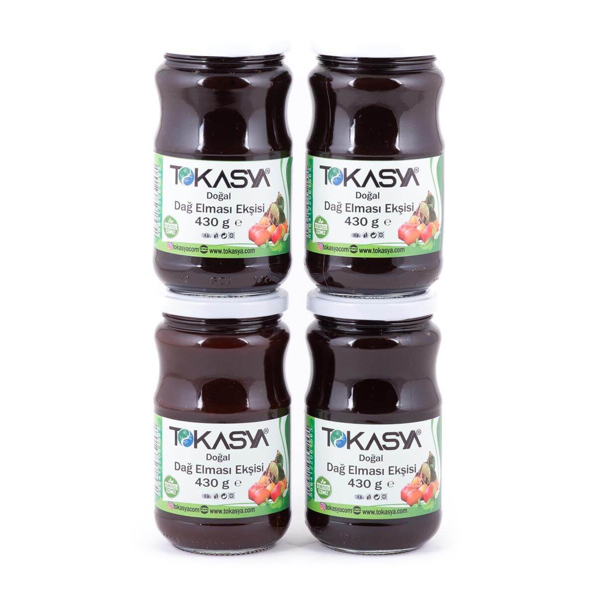 Tokasya Doğal Dağ elması Ekşisi 430 g (4 lü Kavanoz) 