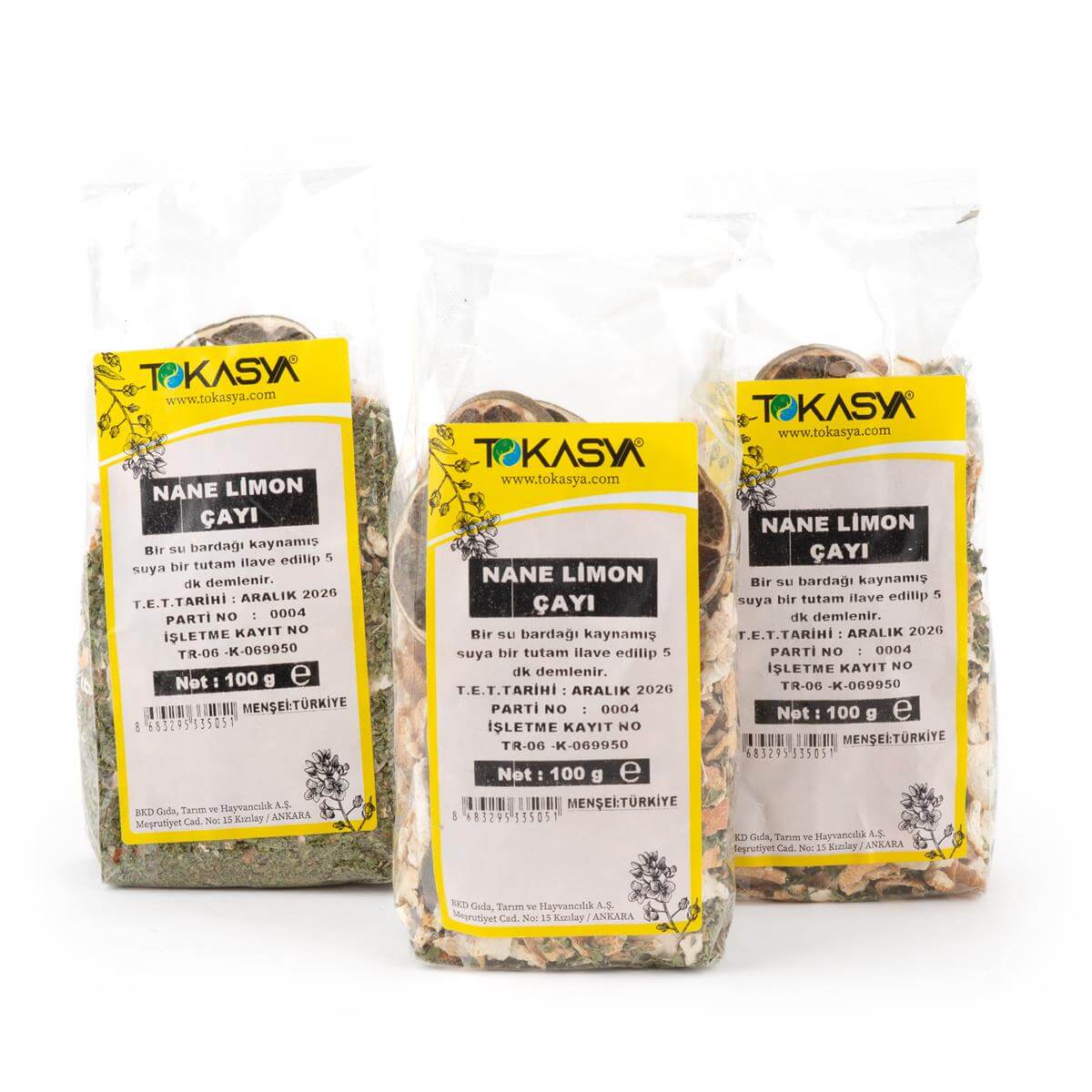 Tokasya Nane-Limon Çayı 100 g (3 lü Paket) 