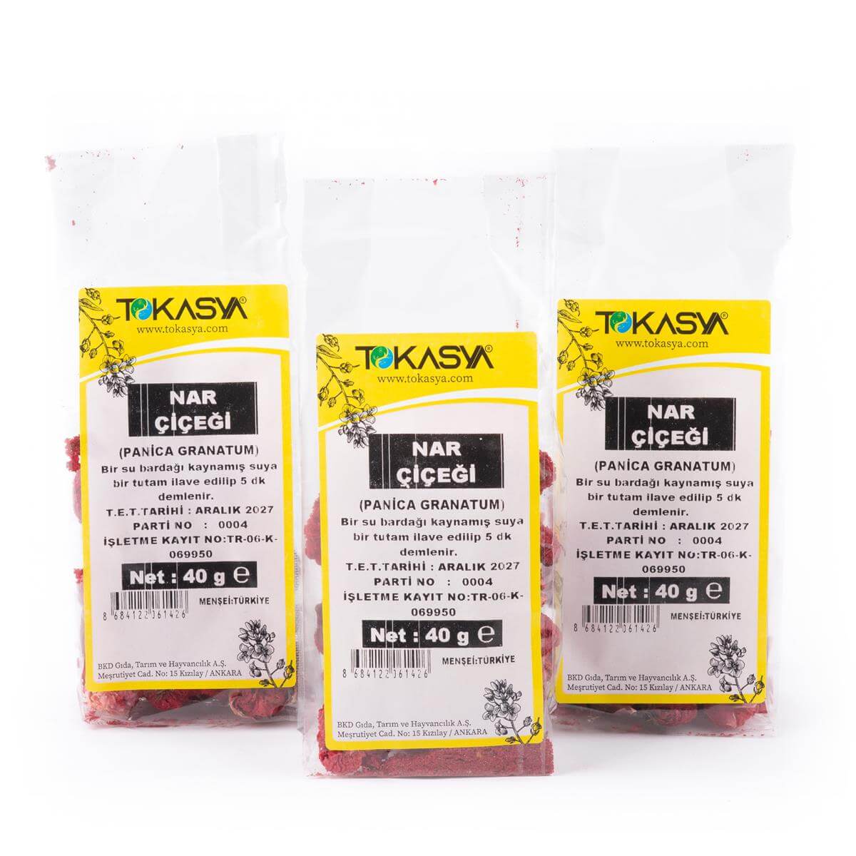 Tokasya Nar Çiçeği 40 g (3 lü Paket) 