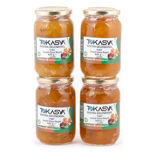 Tokasya Doğal Cevizli Elma Reçeli 420 g (4 lü Kavanoz) 