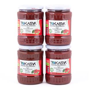 Tokasya Doğal Kızılcık Marmelatı 630 g (4 lü Kavanoz) 