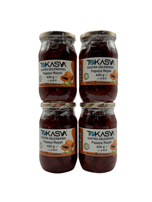 Tokasya Papaya Reçeli 420 g (4 lü Kavanoz) 