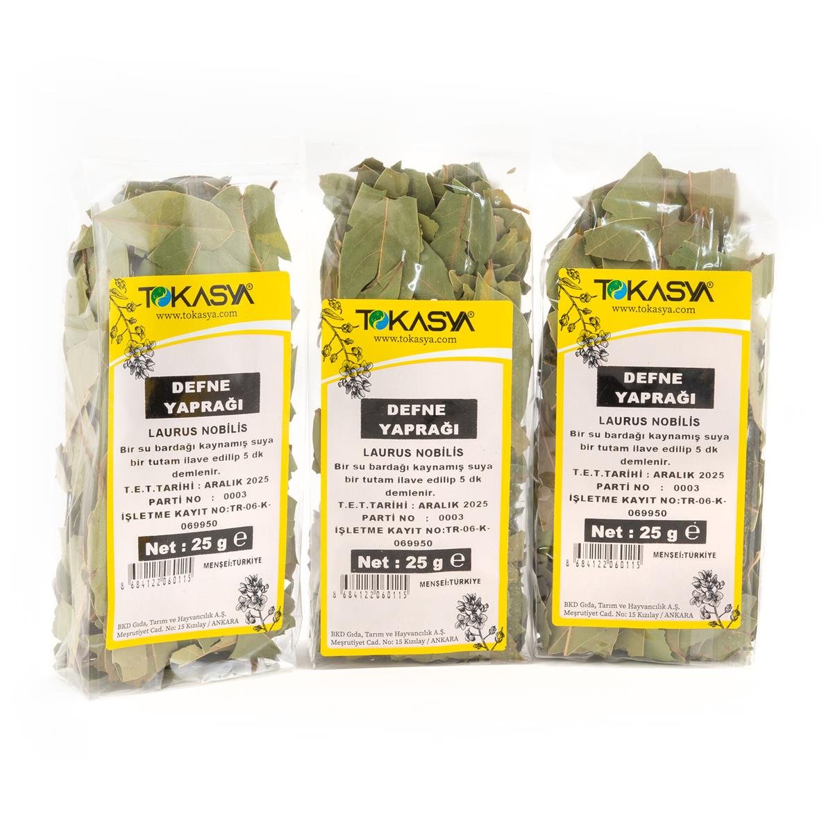 Tokasya Defne Yaprağı 25 g (3 lü Paket)