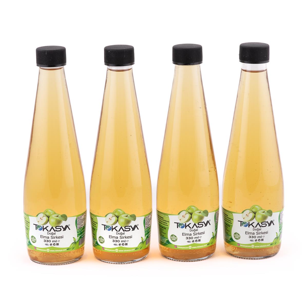 Tokasya Doğal Elma Sirkesi 330 ml (4 lü Şişe) 