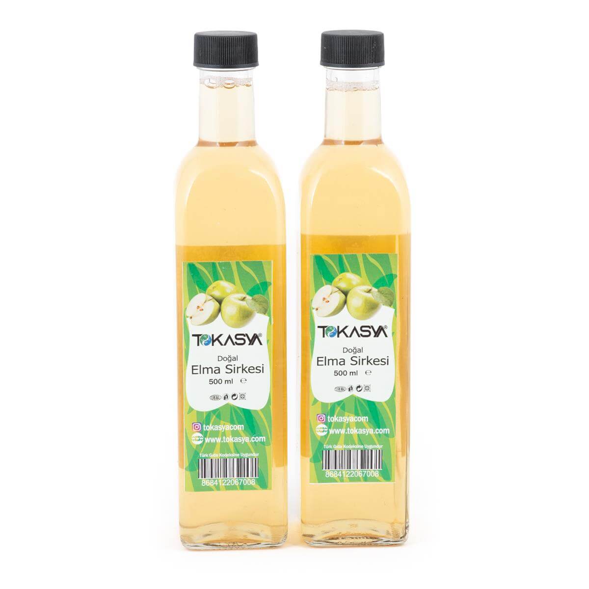 Tokasya Doğal Elma Sirkesi 500 ml (2 li Şişe) 