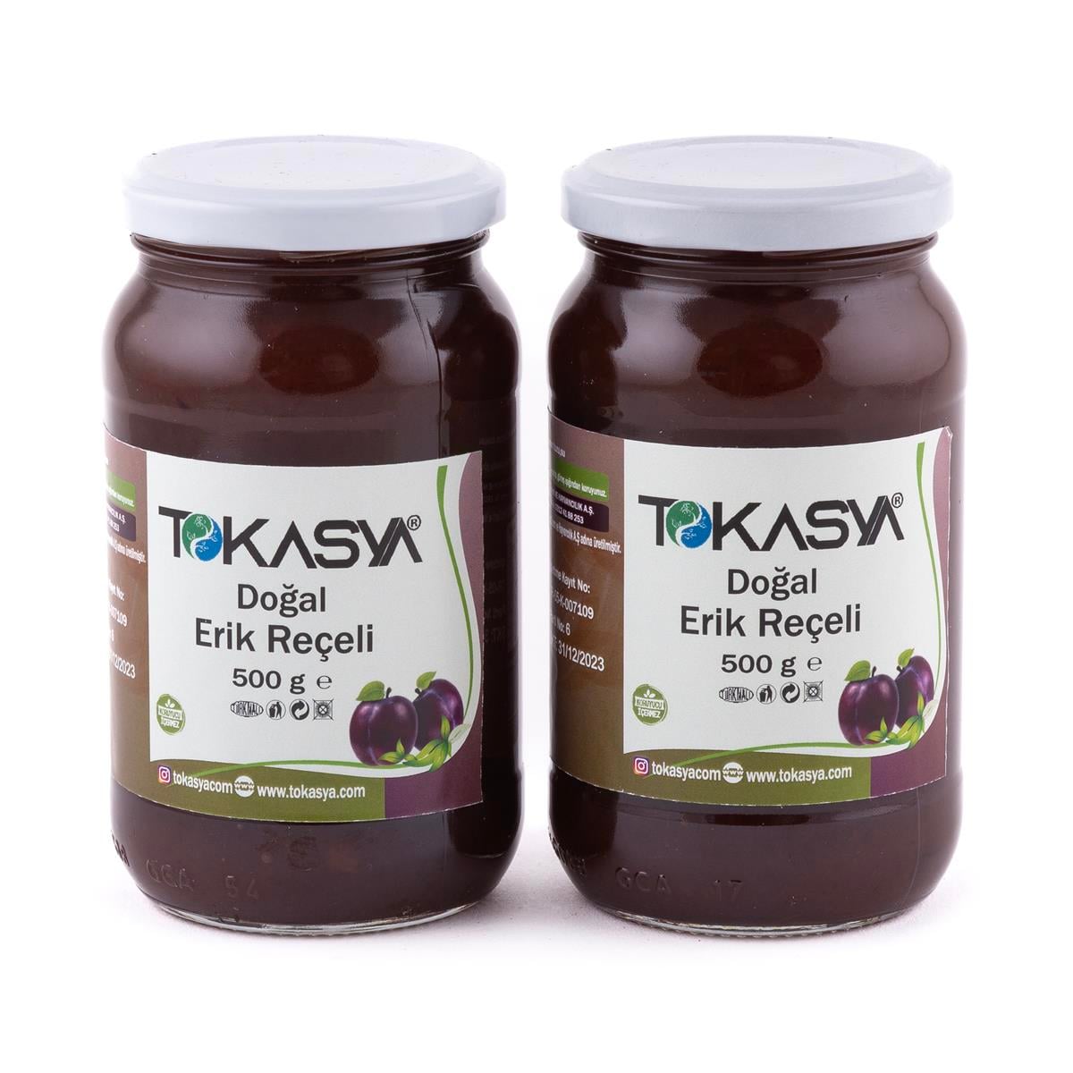 Tokasya Doğal Erik Reçeli 500 g (2 li Kavanoz) 