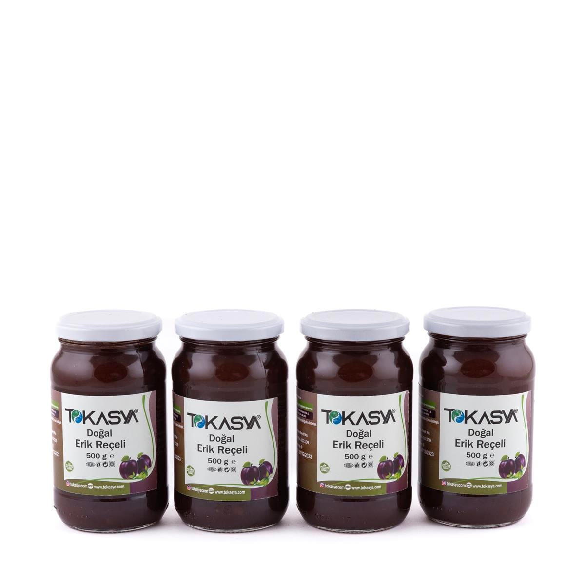 Tokasya Doğal Erik Reçeli 500 g (4 lü Kavanoz) 