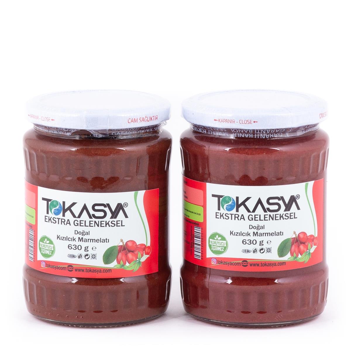 Tokasya Doğal Kızılcık Marmelatı 630 g (2 li Kavanoz) 