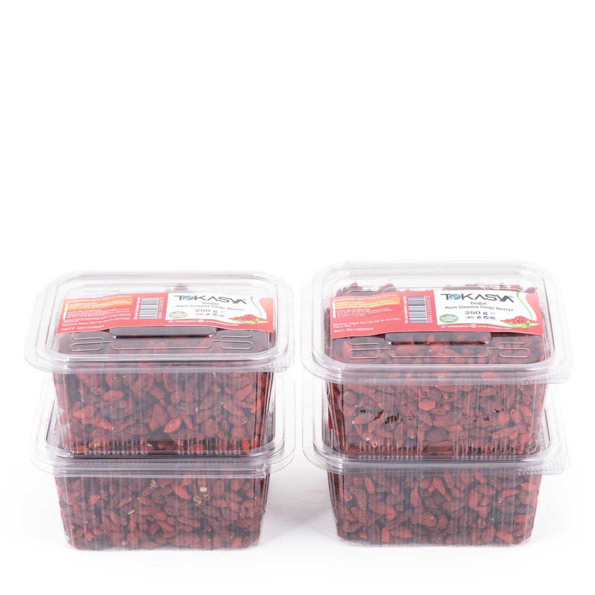 Tokasya Doğal Kurt Üzümü (Gojİ Berry) 250 g (4 lü Paket) 