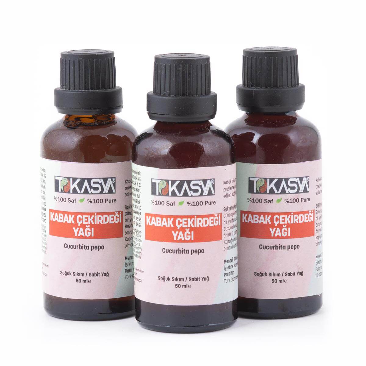 Tokasya Kabak Çekirdeği Yağı 20 ml (3 lü Şişe) 