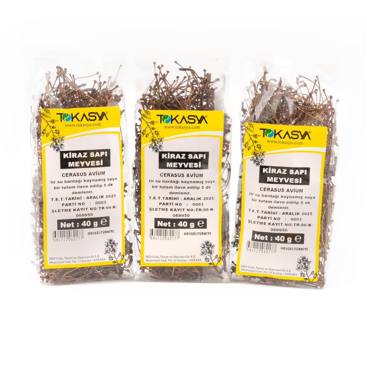 Tokasya Kiraz Sapı 40 g (3 lü Paket)