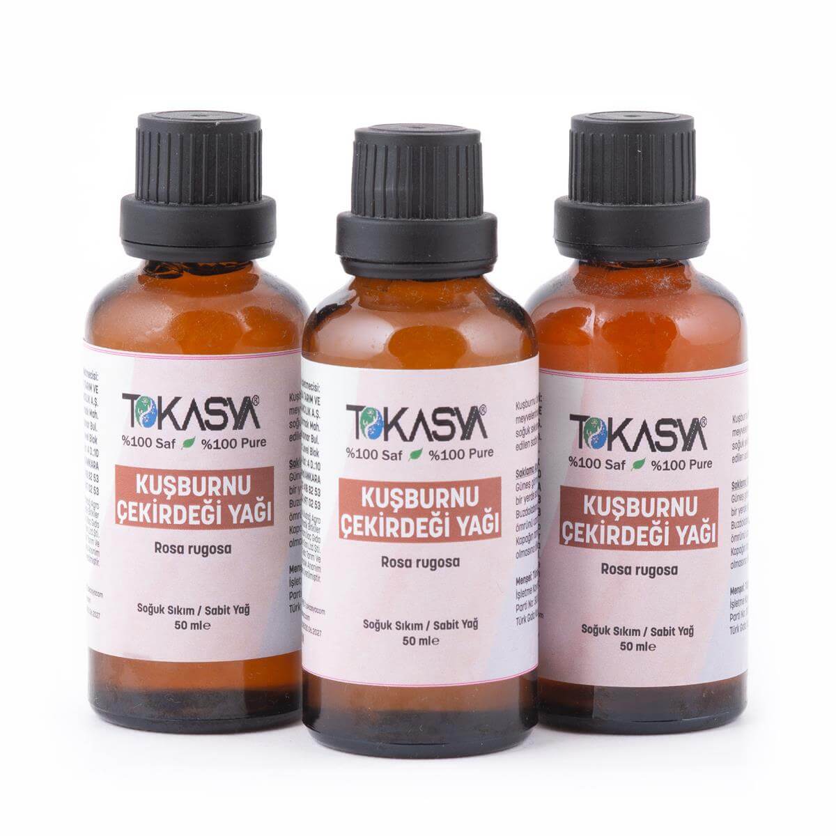 Tokasya Kuşburnu Çekirdeği Yağı 50 ml (3 lü Şişe) 
