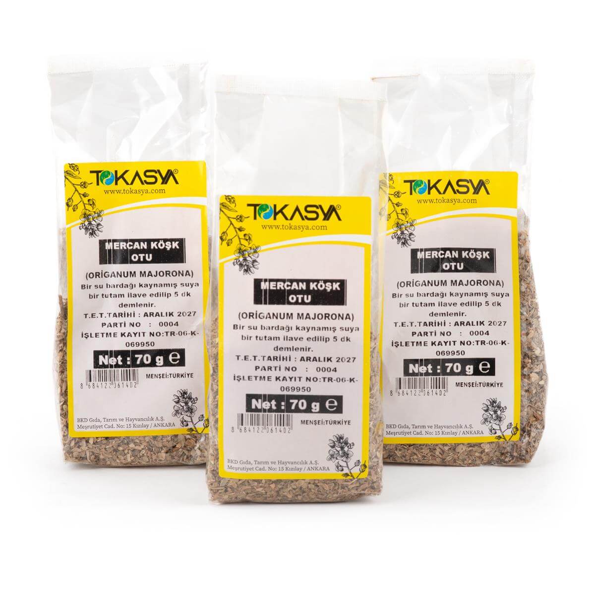Tokasya Mercanköşk Otu 70 g (3 lü Paket) 