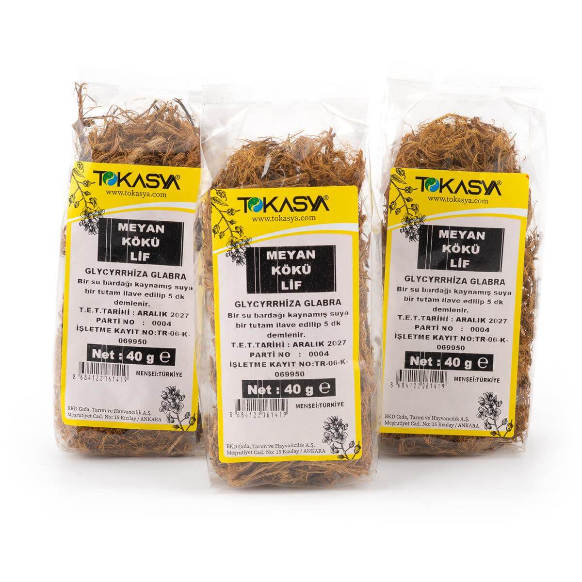 Tokasya Meyan Kökü Lif 40 g (3 lü Paket) 
