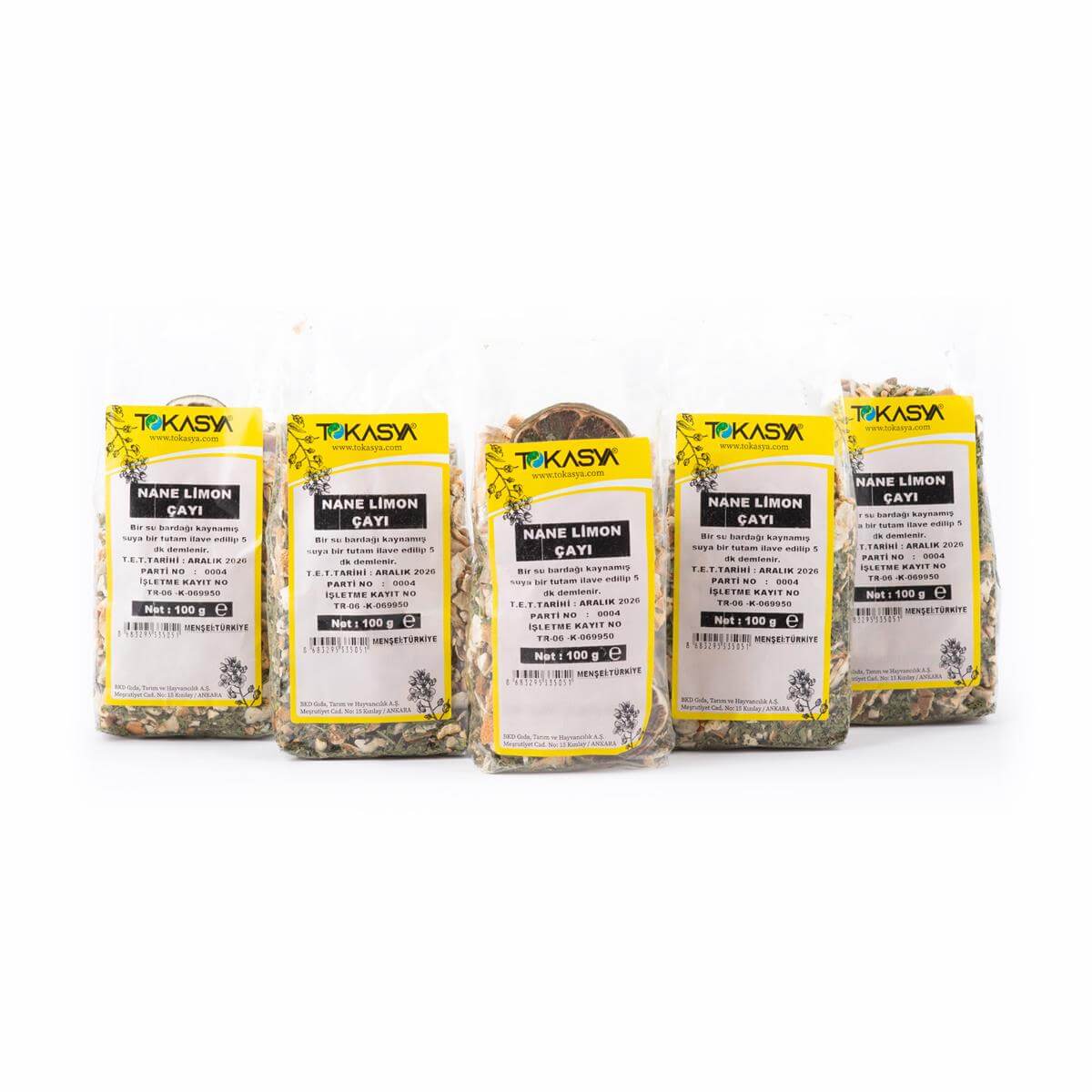 Tokasya Nane-Limon Çayı 100 g (5 li Paket) 