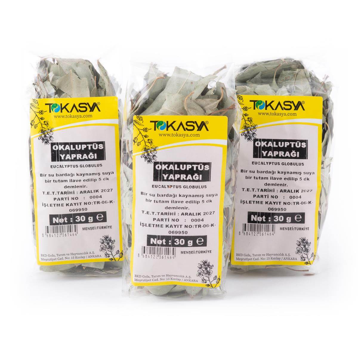 Tokasya Okaliptus Yaprağı 30 g (3 lü Paket) 