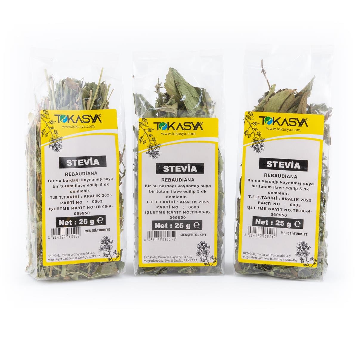 Tokasya Stevia 25 g (3 lü Paket)