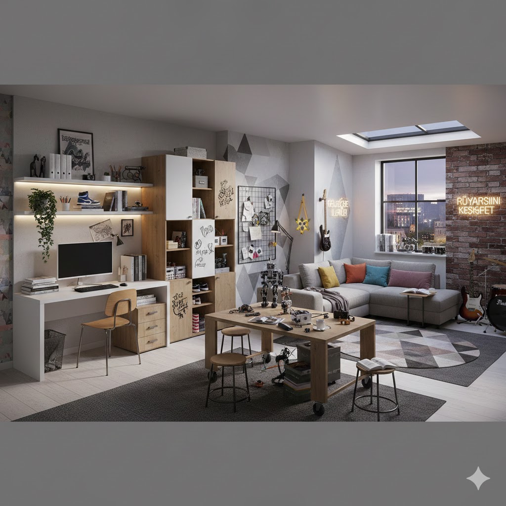 Genç Odası Dekorasyonunda Fonksiyonel ve İlham Veren 5 Fikir