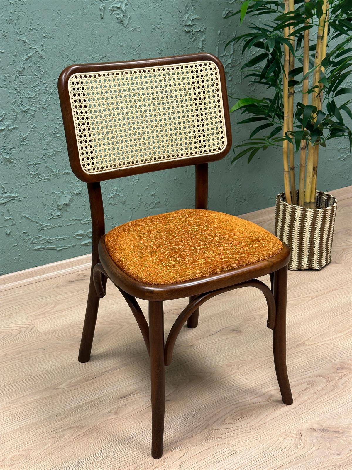 Sofa Hasırlı Ahşap Sandalye-belminomobilya