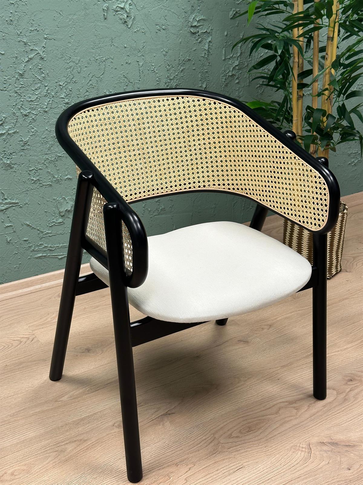 Cane Hasırlı Ahşap Sandalye-belminomobilya