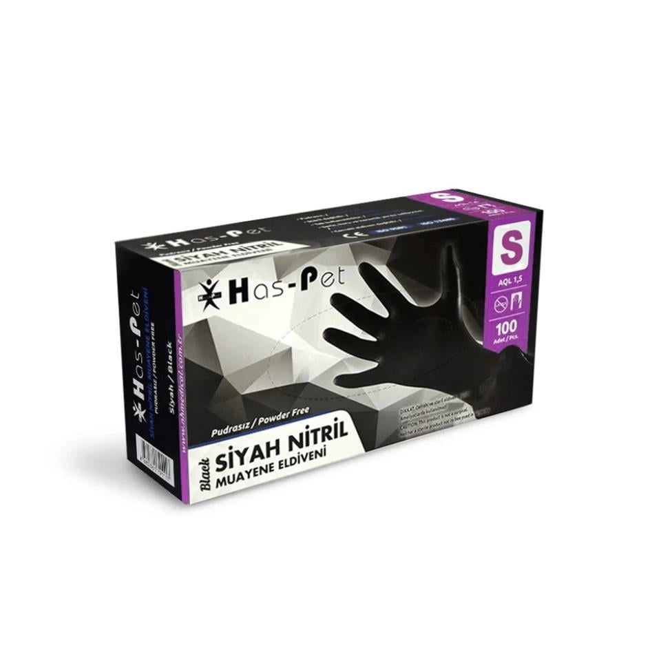 Haspet Siyah Nitril Small Dövme Eldiveni – KUTU