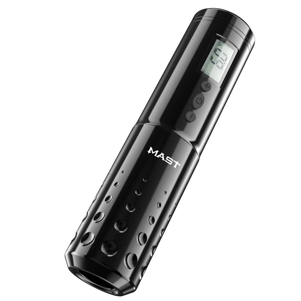 Mast Lancer Kablosuz Dövme Makinesi -Değiştirilebilir 2 Adet Pil - Black 3.5 mm Stroke