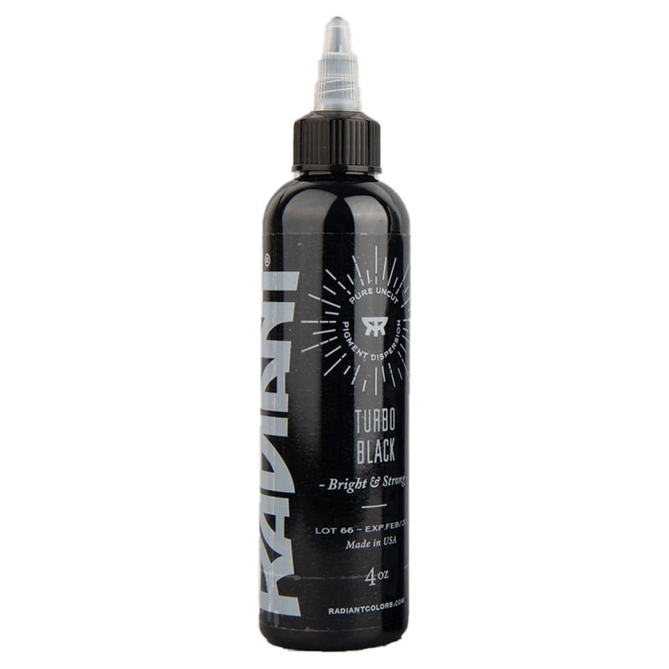 Turbo Black - Radiant Tattoo Dövme Boyası - 4oz/120ml