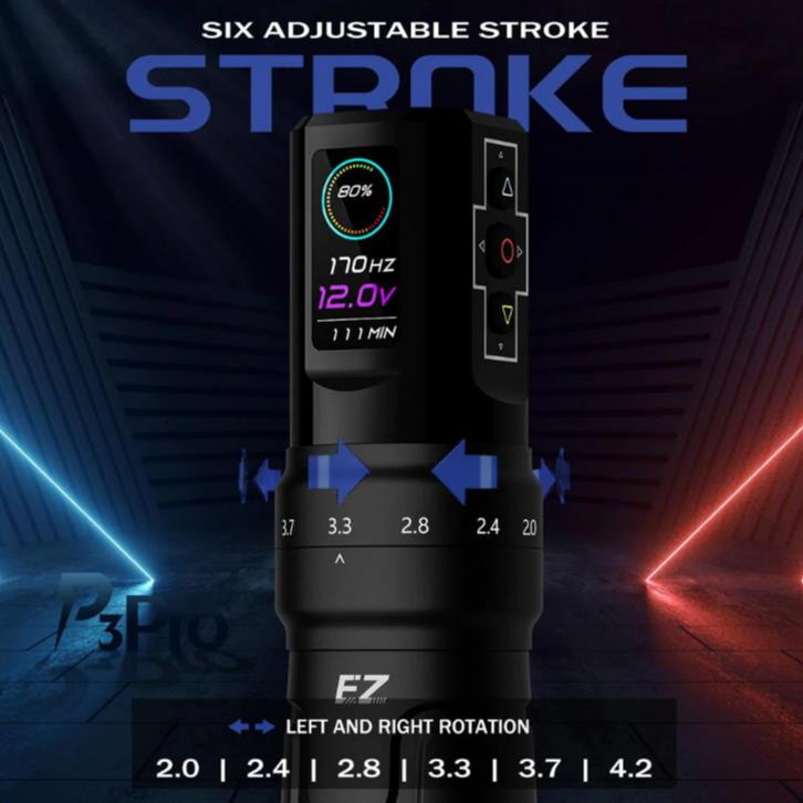 EZ P3 Pro Stroke Ayarlı Kablosuz Dövme Makinesi - Matte Gold