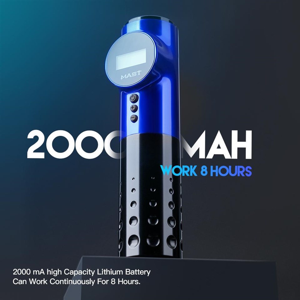 Mast Archer  Kablosuz Dövme Kalemi-Blue