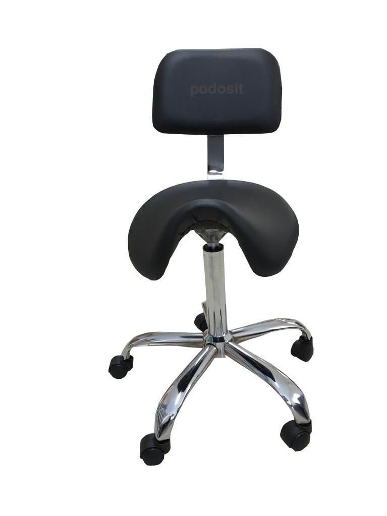 Sırtlı Semer Tabure Metal Ayaklı