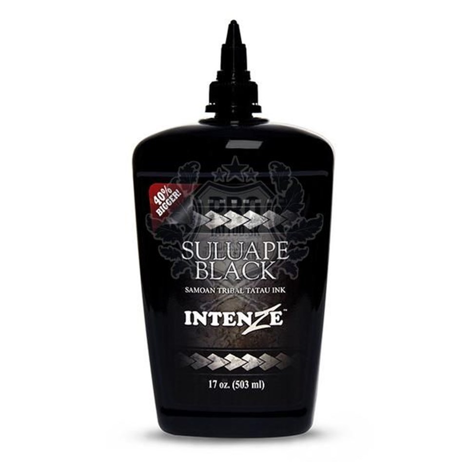 Suluape Black Siyah Dövme Boyasu - Intenze Dövme Boyası - 17oz/503ml