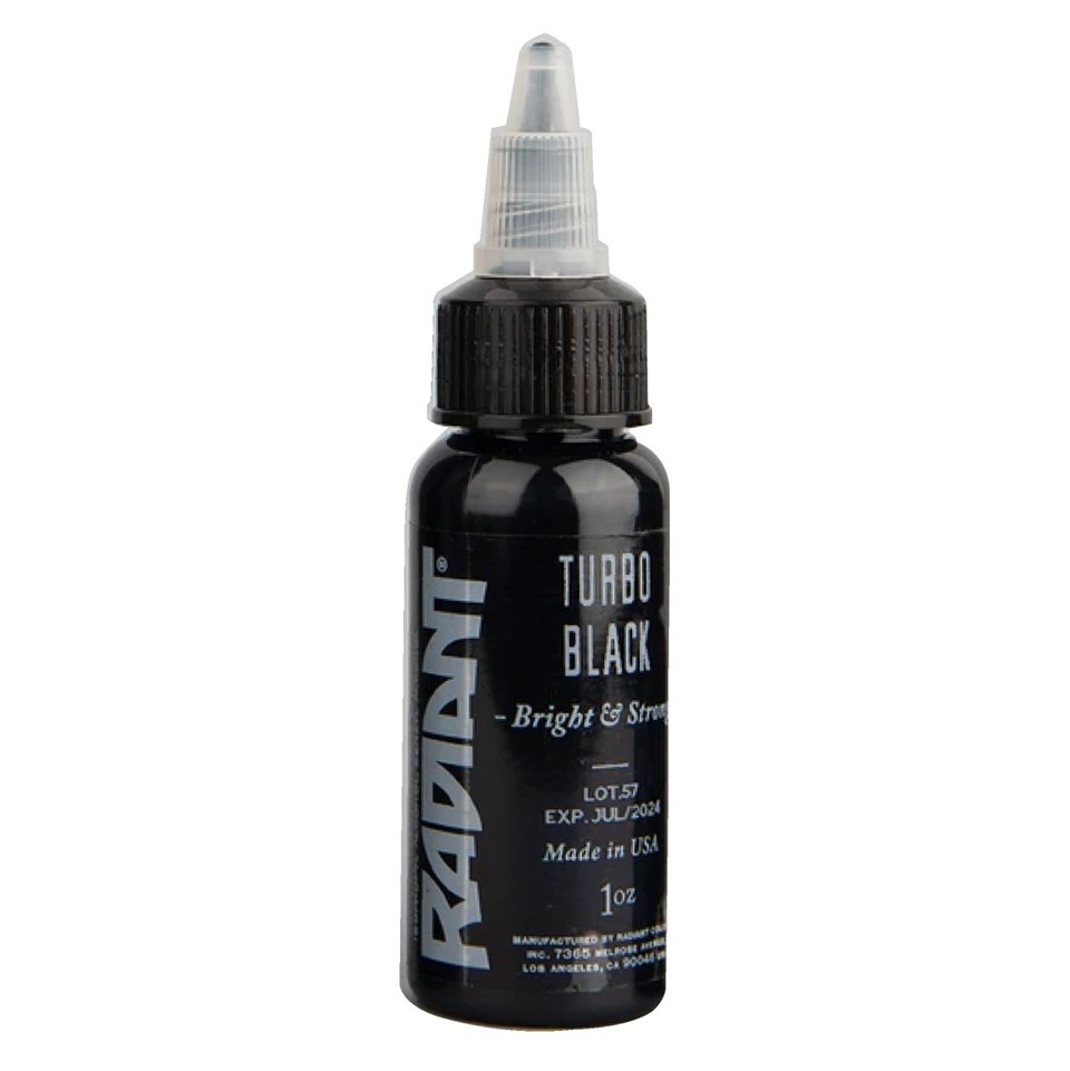 Turbo Black - Radiant Tattoo Dövme Boyası - 1oz/30ml